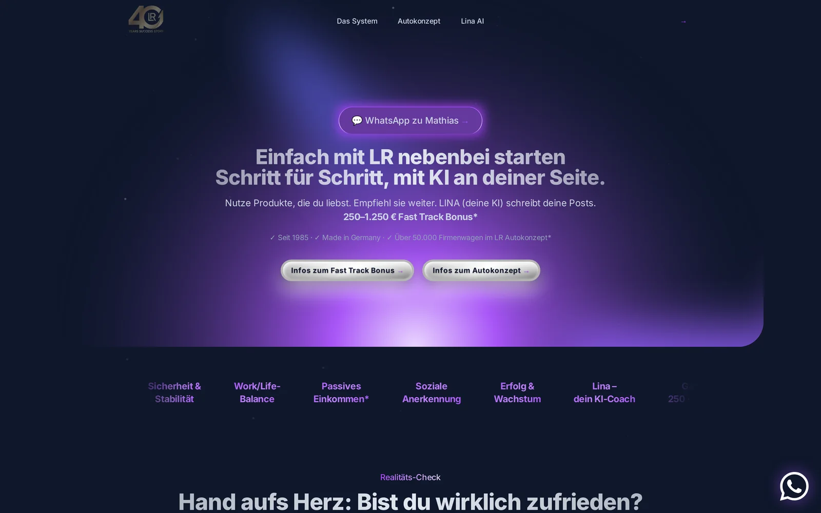 Startseite von LR Lifestyle